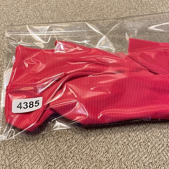 New! Beach Riot Emma cutout bow front bikini bottom pink rib 14385 - Picture 8 of 12